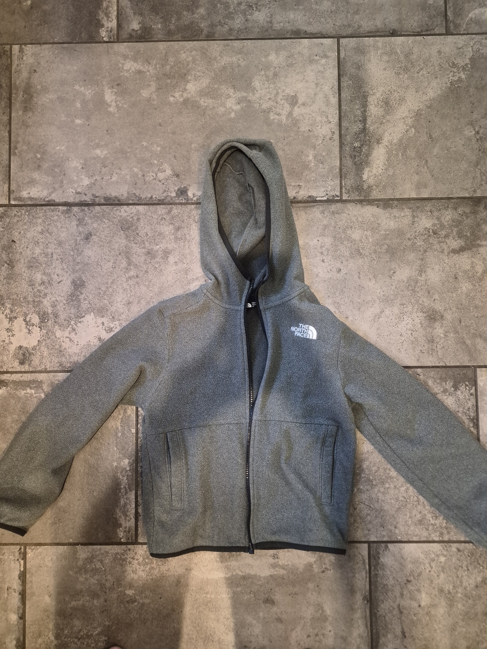 The North Face Kids Grey Full-Zip Hooded Jacket